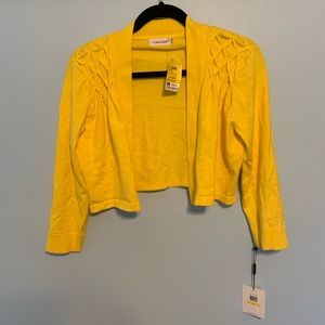 Brand New with Tags Yellow Calvin Klein Cardigan